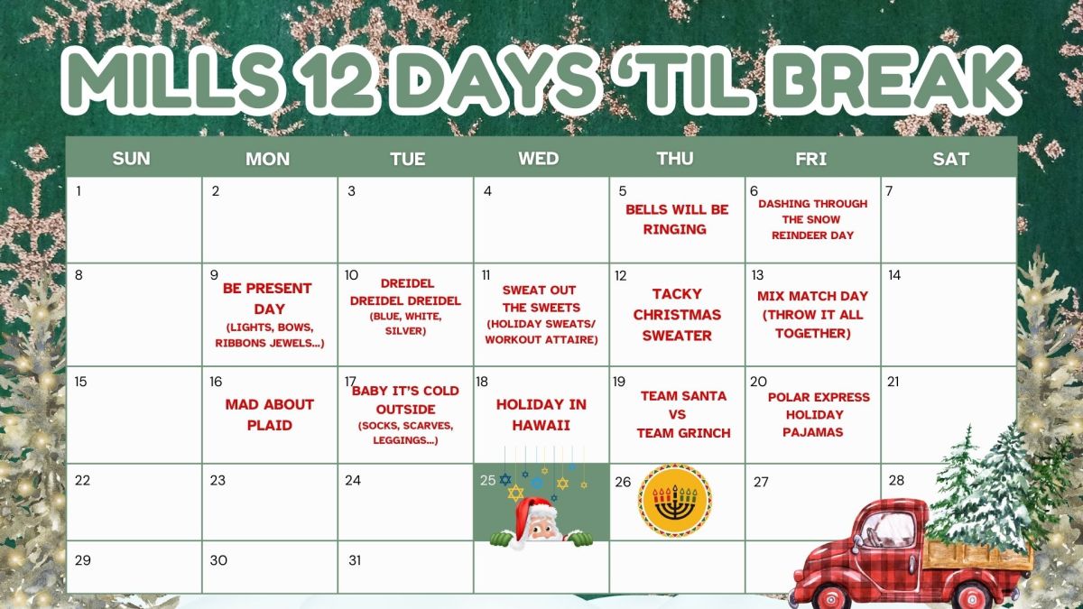 12 days until winter break activity calendar