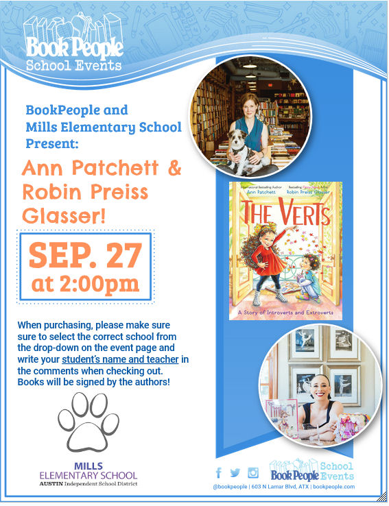 Book People Author & Illustrator Visit Flyer