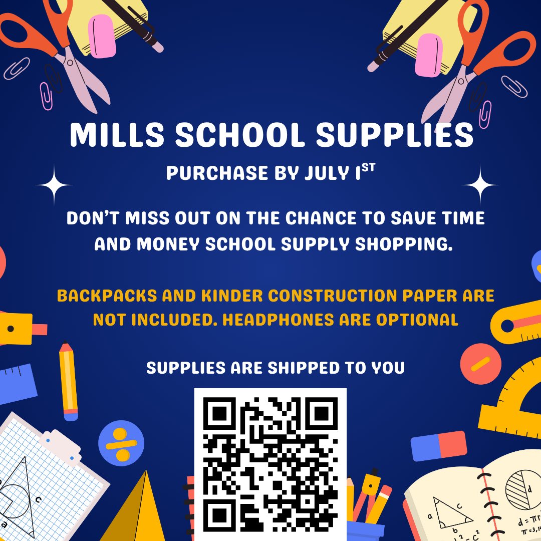 School Supply Kits from the Mills PTA