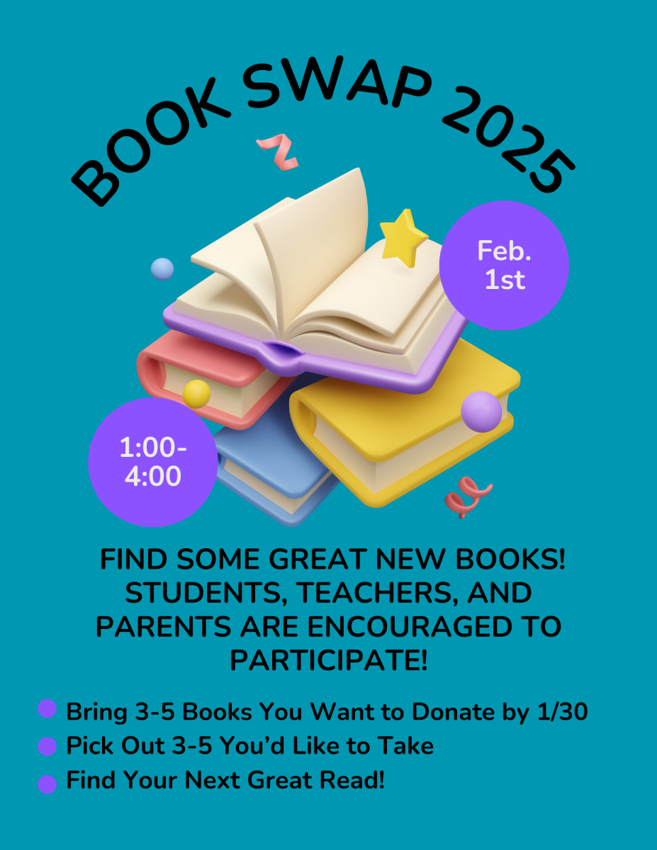 Book Swap at Mills Elementary Library on February 1