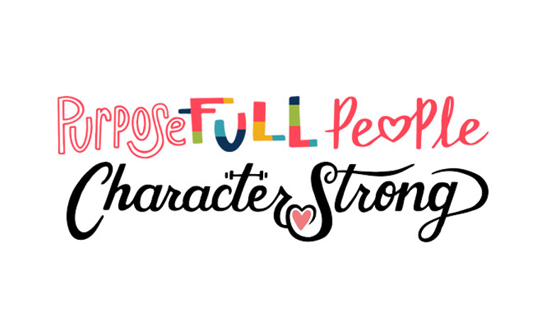 Character Strong Logo with a Heart
