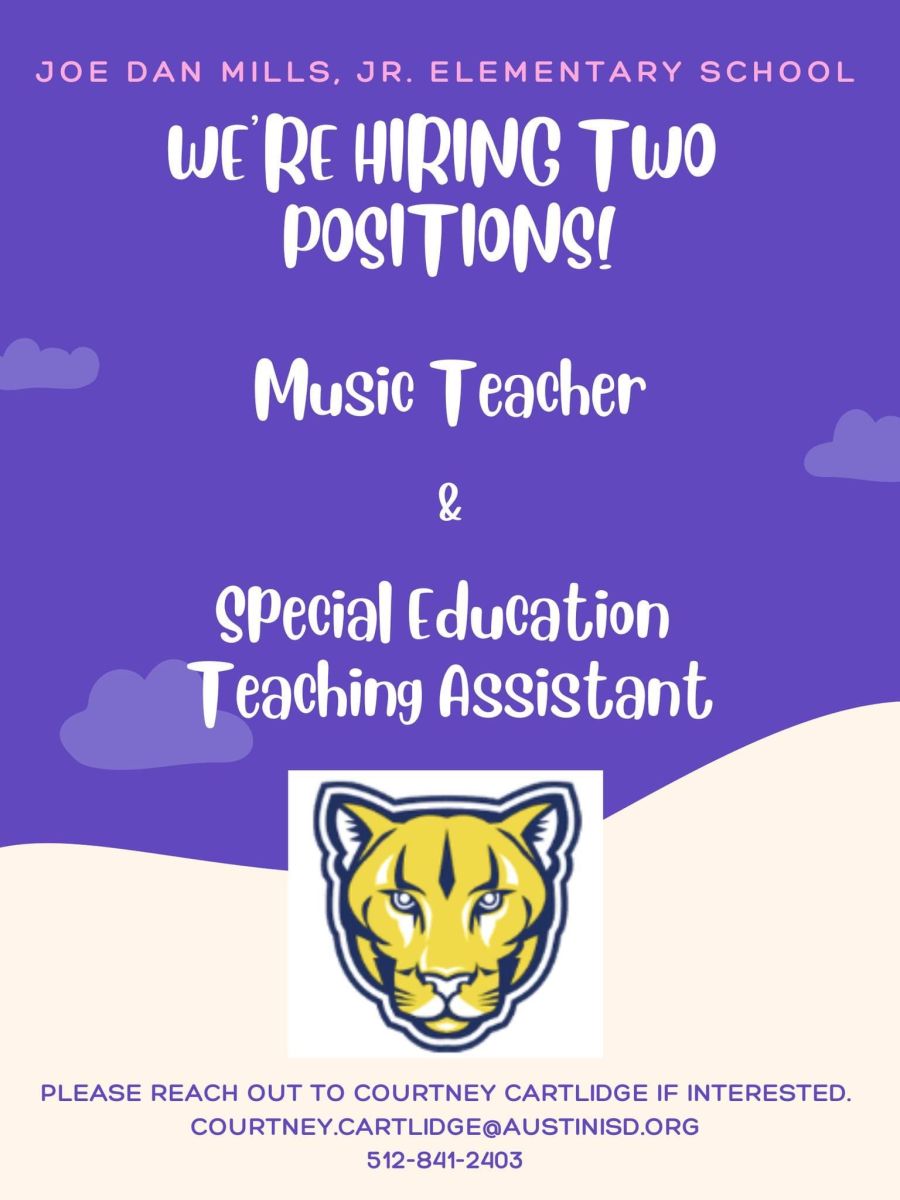 Mills: Now Hiring a Music teacher and SPED TA