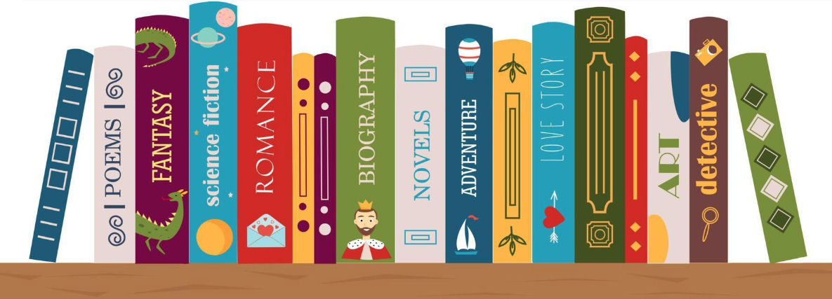Books on a shelf