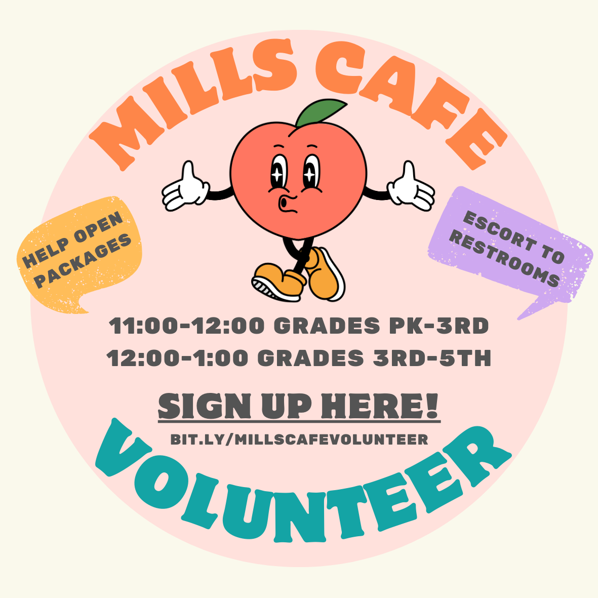 K-5 Lunch Volunteers Website Flyer