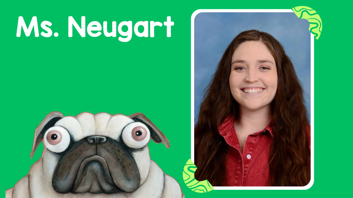 Ms. Neugart and Pig the Pug