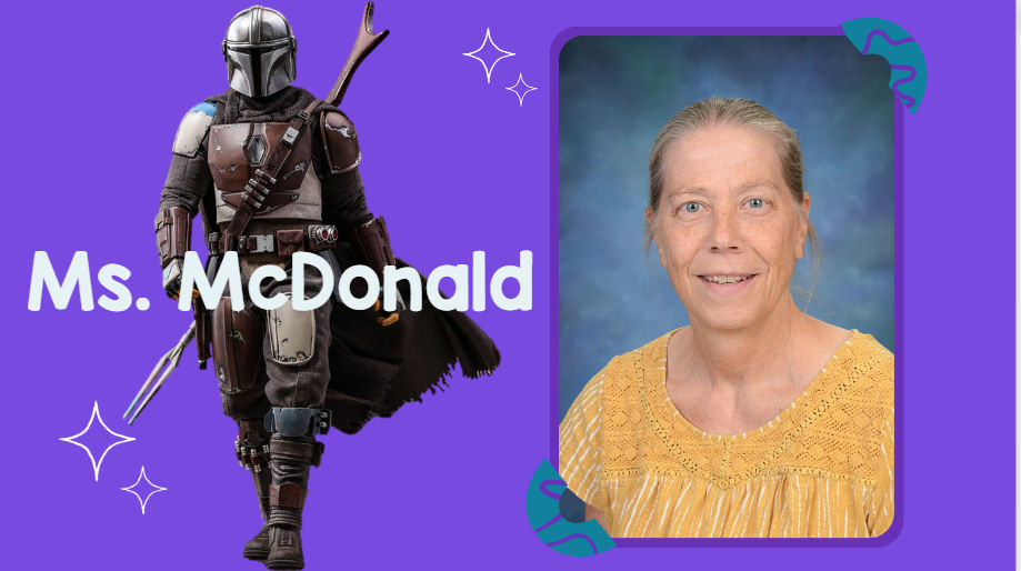 Ms. McDonald and the Mandalorian from Star Wars