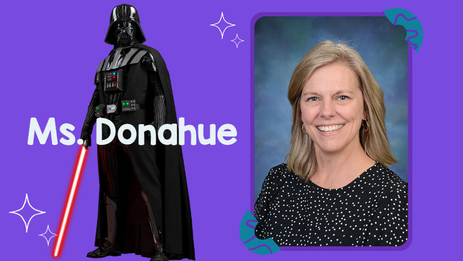 Mrs. Donahue and Darth Vader