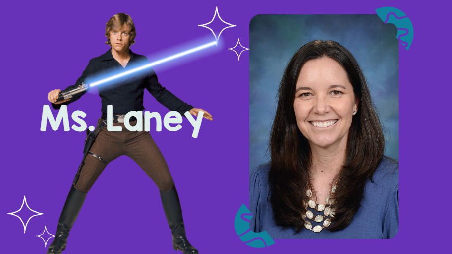 Mrs. Laney and Luke Skywalker