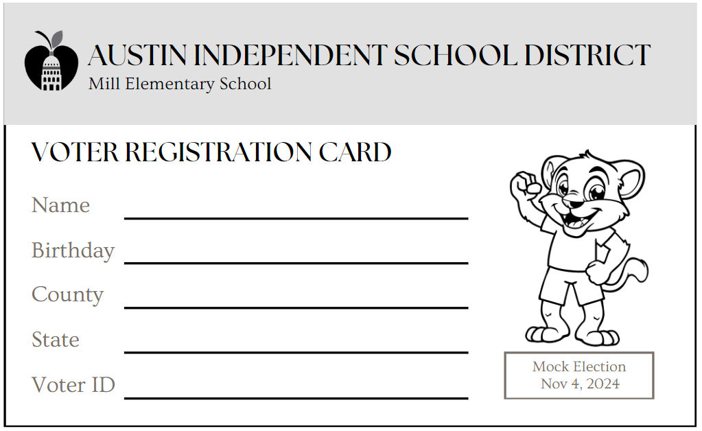 Mills Voter Registration Card