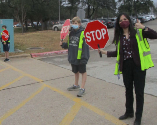 picture of safety patrol assisted by ms frageman