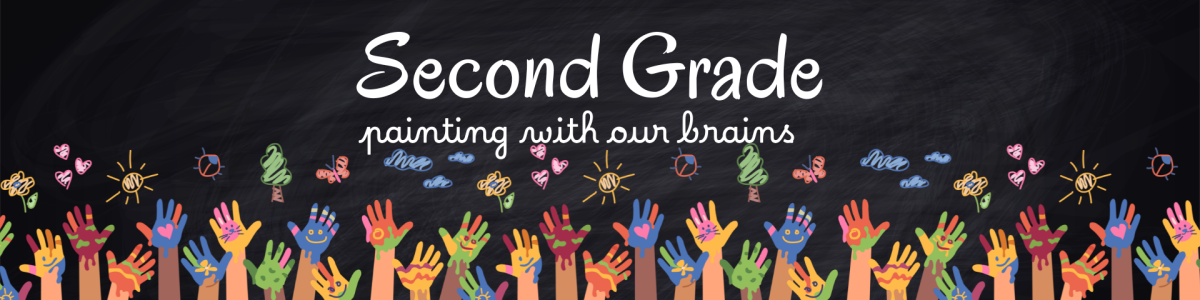 Second Grade Banner  - painting with our brains